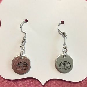 Hand stamped earrings